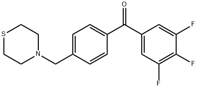 4'-THIOMORPHOLINOMETHYL-3,4,5-TRIFLUOROBENZOPHENONE 结构式