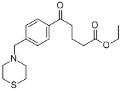 ETHYL 5-OXO-5-[4-(THIOMORPHOLINOMETHYL)PHENYL]VALERATE 结构式
