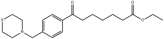 7-氧代-7-(4-(硫代吗啉甲基)苯基)庚酸乙酯 结构式