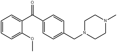 2-METHOXY-4'-(4-METHYLPIPERAZINOMETHYL) BENZOPHENONE 结构式