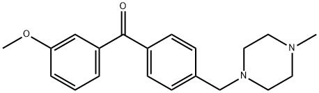 3-METHOXY-4'-(4-METHYLPIPERAZINOMETHYL) BENZOPHENONE 结构式