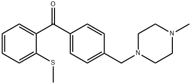 4'-(4-METHYLPIPERAZINOMETHYL)-2-THIOMETHYLBENZOPHENONE 结构式