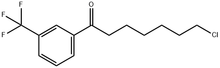 7-CHLORO-1-OXO-1-(3-TRIFLUOROMETHYLPHENYL)HEPTANE 结构式