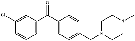 3-CHLORO-4'-(4-METHYLPIPERAZINOMETHYL) BENZOPHENONE 结构式