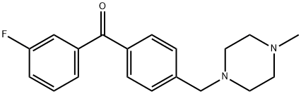 3-FLUORO-4'-(4-METHYLPIPERAZINOMETHYL) BENZOPHENONE 结构式