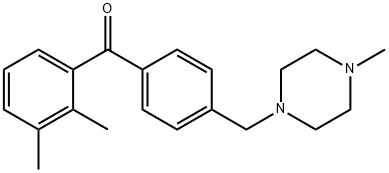 2,3-DIMETHYL-4'-(4-METHYLPIPERAZINOMETHYL) BENZOPHENONE 结构式