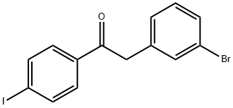 2-(3-BROMOPHENYL)-4'-IODOACETOPHENONE 结构式