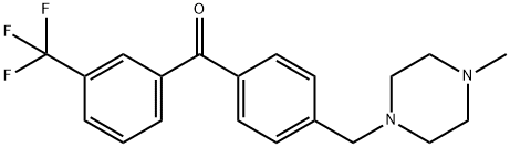 4'-(4-METHYLPIPERAZINOMETHYL)-3-TRIFLUOROMETHYLBENZOPHENONE 结构式