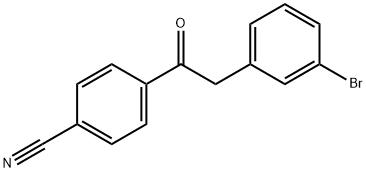 4-(2-(3-溴苯基)乙酰基)苯甲腈 结构式