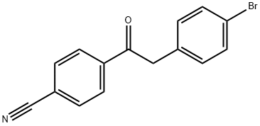 4-(2-(4-溴苯基)乙酰基)苯甲腈 结构式