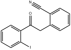 2-(2-(2-碘苯基)-2-氧乙基)苯甲腈 结构式