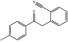 2-(2-(4-碘苯基)-2-氧乙基)苯甲腈 结构式