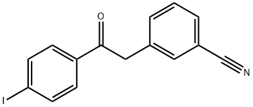 2-(3-CYANOPHENYL)-4'-IODOACETOPHENONE 结构式