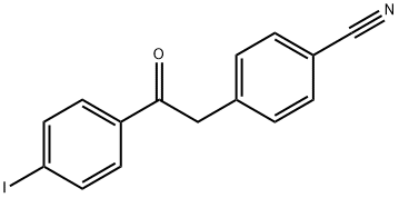 4-(2-(4-碘苯基)-2-氧代乙基)苯甲腈 结构式