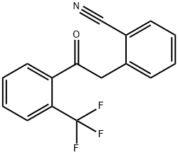 2-(2-氧代-2-(2-(三氟甲基)苯基)乙基)苯甲腈 结构式