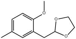 2-METHOXY-5-METHYL(1,3-DIOXOLAN-2-YLMETHYL)BENZENE 结构式