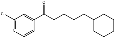 1-(2-氯吡啶-4-基)-5-环己基戊烷-1-酮 结构式