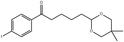 5-(5,5-DIMETHYL-1,3-DIOXAN-2-YL)-4'-IODOVALEROPHENONE 结构式
