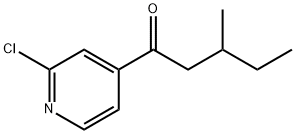 1-(2-氯吡啶-4-基)-3-甲基戊烷-1-酮 结构式