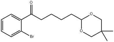 2'-BROMO-5-(5,5-DIMETHYL-1,3-DIOXAN-2-YL)VALEROPHENONE 结构式