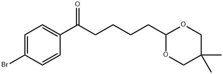 4'-BROMO-5-(5,5-DIMETHYL-1,3-DIOXAN-2-YL)VALEROPHENONE 结构式