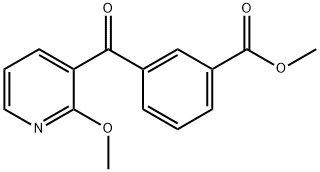 3-(2-甲氧基烟酰基)苯甲酸甲酯 结构式