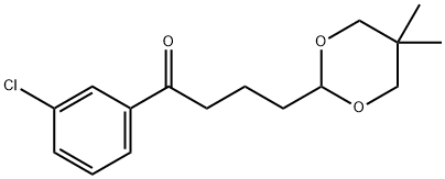 3'-CHLORO-4-(5,5-DIMETHYL-1,3-DIOXAN-2-YL)BUTYROPHENONE 结构式