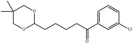 3'-CHLORO-5-(5,5-DIMETHYL-1,3-DIOXAN-2-YL)VALEROPHENONE 结构式