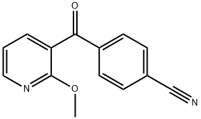 2-METHOXY-3-(4-CYANOPHENYLACETYL)PYRIDINE 结构式