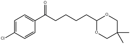 4'-CHLORO-5-(5,5-DIMETHYL-1,3-DIOXAN-2-YL)VALEROPHENONE 结构式