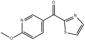 (6-甲氧基吡啶-3-基)(噻唑-2-基)甲酮 结构式