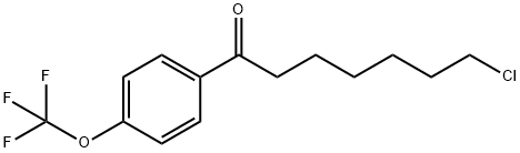 7-CHLORO-1-OXO-1-(4-TRIFLUOROMETHOXYPHENYL)HEPTANE 结构式