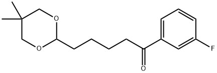 5-(5,5-二甲基-1,3-二氧六环-2-基)-1-(3-氟苯基)戊-1-酮 结构式