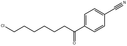 4-(7-氯庚酰基)苯甲腈 结构式