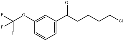 5-CHLORO-1-OXO-1-(3-TRIFLUOROMETHOXYPHENYL)PENTANE 结构式