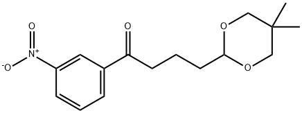 4-(5,5-DIMETHYL-1,3-DIOXAN-2-YL)-3'-NITROBUTYROPHENONE 结构式
