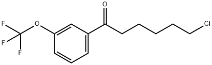 6-CHLORO-1-OXO-1-(3-TRIFLUOROMETHOXYPHENYL)HEXANE 结构式