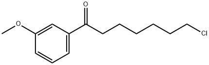 7-CHLORO-1-(3-METHOXYPHENYL)-1-OXOHEPTANE 结构式