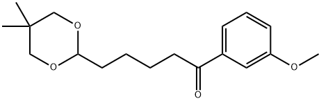 5-(5,5-二甲基-1,3-二氧六环-2-基)-1-(3-甲氧基苯基)戊-1-酮 结构式