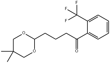 4-(5,5-DIMETHYL-1,3-DIOXAN-2-YL)-2'-TRIFLUOROMETHYLBUTYROPHENONE 结构式