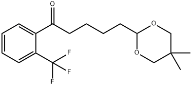 5-(5,5-DIMETHYL-1,3-DIOXAN-2-YL)-2'-TRIFLUOROMETHYLVALEROPHENONE 结构式