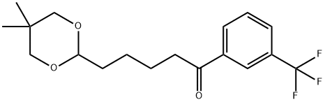 5-(5,5-DIMETHYL-1,3-DIOXAN-2-YL)-3'-TRIFLUOROMETHYLVALEROPHENONE 结构式