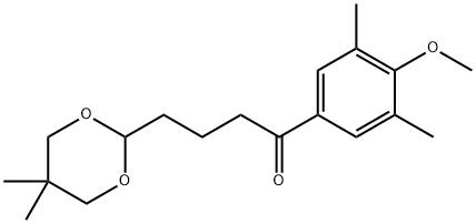 4-(5,5-DIMETHYL-1,3-DIOXAN-2-YL)-3',5'-DIMETHYL-4'-METHOXYBUTYROPHENONE 结构式