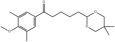 5-(5,5-DIMETHYL-1,3-DIOXAN-2-YL)-3',5'-DIMETHYL-4'-METHOXYVALEROPHENONE 结构式