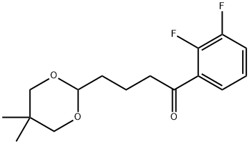 2',3'-DIFLUORO-4-(5,5-DIMETHYL-1,3-DIOXAN-2-YL)BUTYROPHENONE 结构式