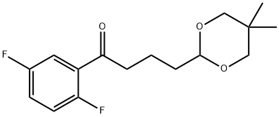 2',5'-DIFLUORO-4-(5,5-DIMETHYL-1,3-DIOXAN-2-YL)BUTYROPHENONE 结构式