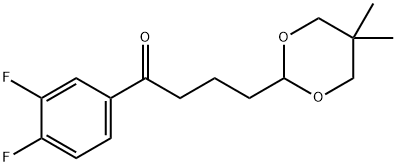 3',4'-DIFLUORO-4-(5,5-DIMETHYL-1,3-DIOXAN-2-YL)BUTYROPHENONE 结构式