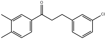 3-(3-CHLOROPHENYL)-3',4'-DIMETHYLPROPIOPHENONE 结构式