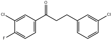 3'-CHLORO-3-(3-CHLOROPHENYL)-4'-FLUOROPROPIOPHENONE 结构式