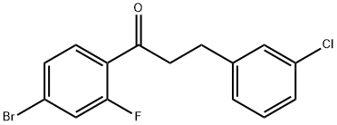 4'-BROMO-3-(3-CHLOROPHENYL)-2'-FLUOROPROPIOPHENONE 结构式